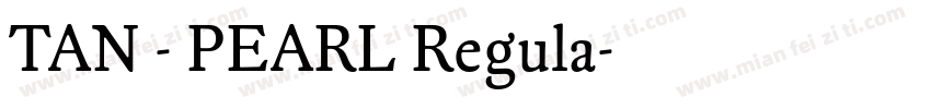 TAN - PEARL Regula字体转换